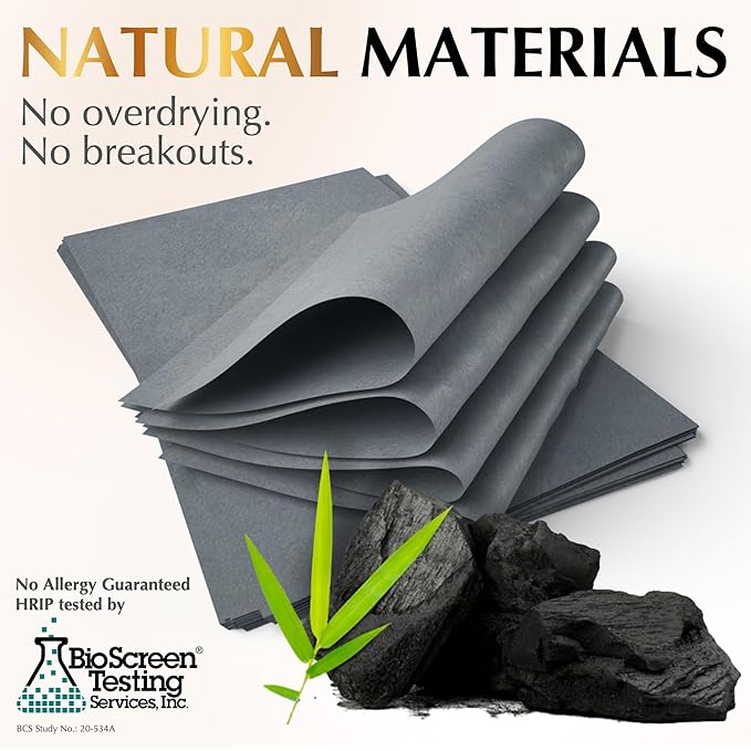 Natural Oil Blotting Sheets for Face with Bamboo Face