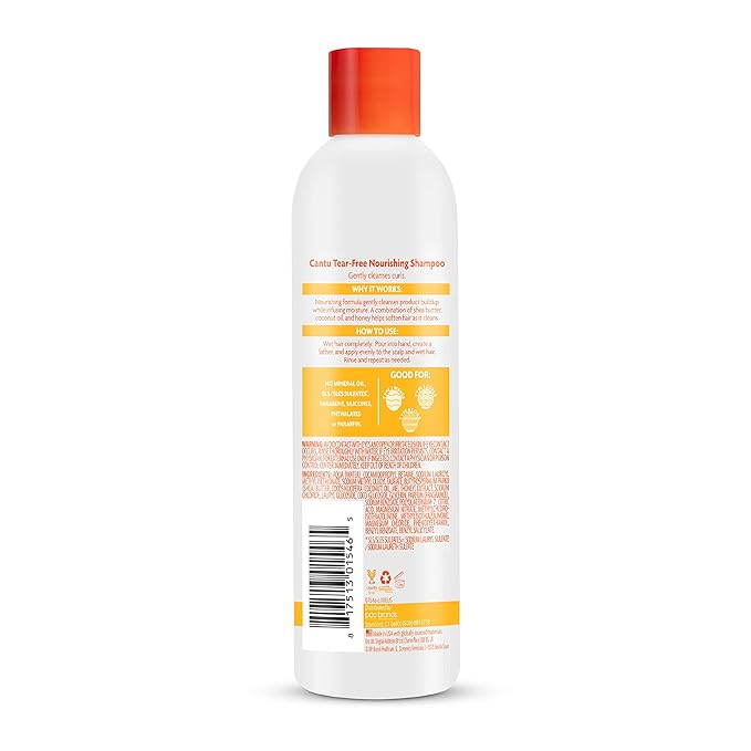Cantu Care for Kids Tear-free Nourishing Shampoo with Shea Butter, 8 fl oz (Pack of 3)