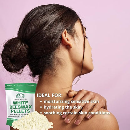 Bulk White Beeswax Pellets 5lb, Pure, Lotions,