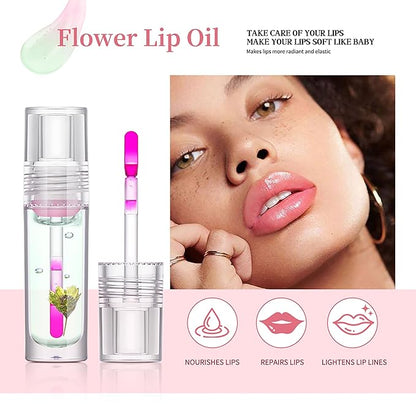 Flower Lip Oil, Hydrating Lip Glow lines