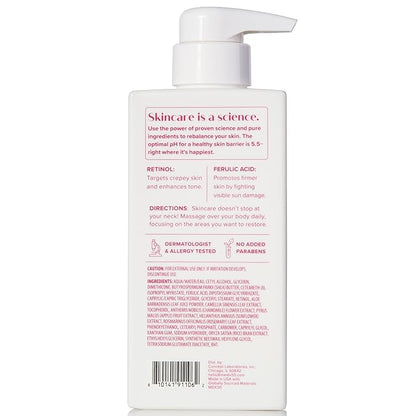 MEDIX Fragrance Free Retinol Body Lotion Crepey Skin Care Treatment | Firming Body & Face Moisturizer | Anti Aging Retinol Cream For Face Targets Look Of Crepe Skin & Wrinkles, 2-Pack
