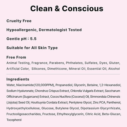 12% Niacinamide Serum with 1% Zinc PCA, Pore Minimizer for Face, Control Excess Oil and Sebum, Improve Uneven Skin Tone, Discoloration Correcting, Fast Absorbing, Korean Skincare, 1Fl Oz