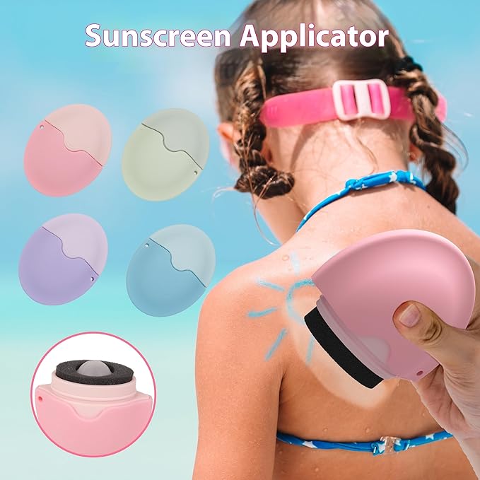 Sunscreen Applicator - Single Blue - BPA-Free Refillable Roll on Sponge Sunscreen, Suncream & Lotion Applicator For Kids, Adults & Families - Holds 1.9 fl oz, Perfect Size for Trave (Blue)