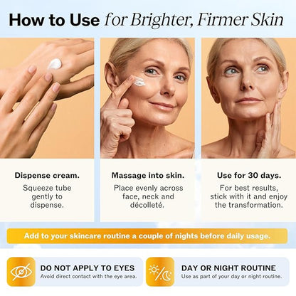LilyAna Naturals Anti Aging Retinol Face Cream for Women – Wrinkle & Neck Cream for Firming, Retinol Moisturizer for Face with Hyaluronic Acid, Hydrating Night Cream, Collagen Boost (Bottle, 1.0oz)