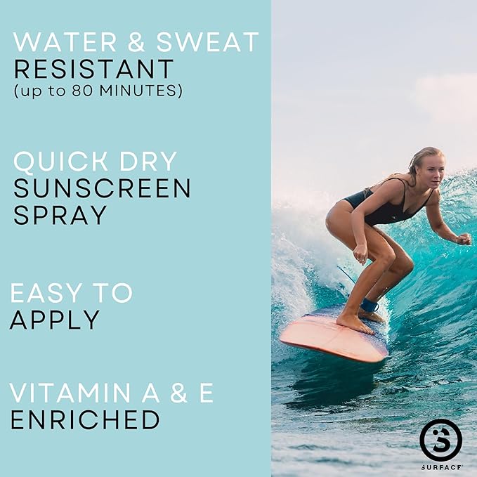 Surface Dry Touch Sunscreen Stick, Water Resistant, UVA/UVB Broad Spectrum, Fast Drying Protection, PABA Free - 1.5oz - SPF 50-2 Count