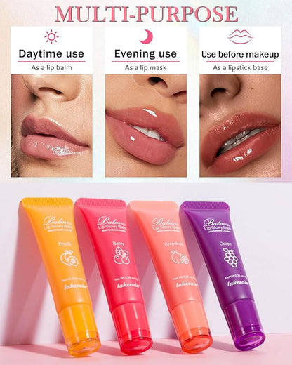 Hydrating Lip Glowy Balm, Ultra-Nourishing Lip Balm-03#Grapefruit