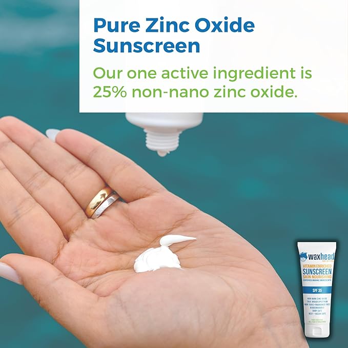 Waxhead Mineral Sunscreen, Non Nano Zinc Oxide Sunscreen, Non Toxic Sunscreen, Natural Sunscreen, Tattoo Sunscreen, Biodegradable Sunscreen, Sun Block, Zinc Sunscreen