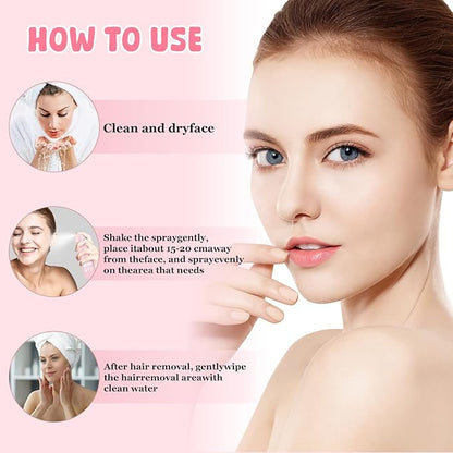 Hair Identifier Spray for Face Shaving, Moisturizing and Skin Care Dermaplaner Spray,Skin Body Hair Identifier Comfortable Face Shaving Powder (Pink 2pack 01)