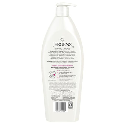 Jergens Ultra Healing Dry Skin Moisturizer, Body and Hand Lotion, for Absorption into Extra Dry Skin, 21 Ounce, with HYDRALUCENCE blend, Vitamins C, E, and B5
