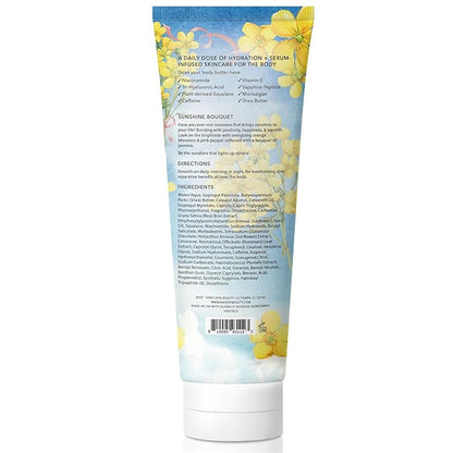 Nakery Body Butter Anti Aging Moisturizer - Body Cream Skin Tightening Cream & Neck Firming Cream, Moisturizing Cream & Neck Tightening Cream for Body & Face Cream for Dry Skin 300m (Sunshine Bouquet)