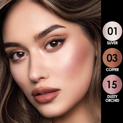 FOCALLURE 3 Pcs Cream Contour Sticks,Shades with Highlighter Finishing Makeup,UNIVERSAl
