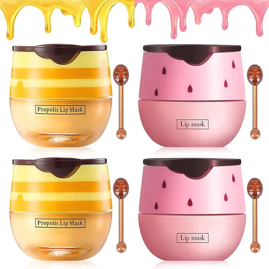 4PCS Bee Lip Balm Lip Mask Wrinkle
