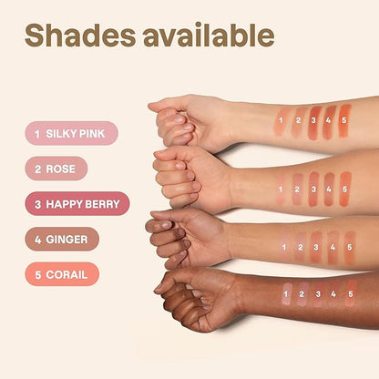 ATTITUDE Oceanly Plastic-Free Lightweight Blush Stick, Titanium Dioxide-Free, EWG Verified, Vegan & Cruelty-free Makeup, Ginger, 0.3 Ounces
