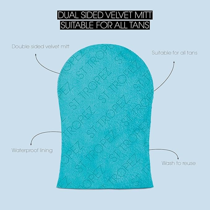 St.Tropez Express Mousse 6.7 Fl Oz with Applicator Mitt | Fast Acting Tan, Develops in 1-3 Hours | Double Sided Luxe Mitt for Streak-Free Tan | Vegan & Cruelty Free