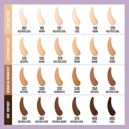 Maybelline Super Stay Lumi-Matte Foundation, Lightweight and Buildable Full Coverage Foundation Makeup For Up To 30HR Wear, 128, 1 Count