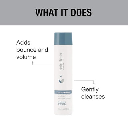 GREAT CLIPS Solutions Volumizing Shampoo, 10oz | Adds Volume, Thickness, & Bounce | For Fine, Thin, & Oily Hair | Every Day Use