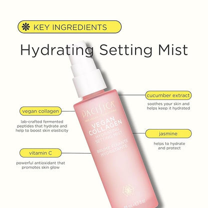 Pacifica Kind Glaze Dewy Glow Primer – Hydrating Illuminating Face Primer for Dewy Skin, Infused with Vegan Collagen & Squalane for Radiant Glow, Soft-Focus Pore Blurring Makeup Base, 1 fl oz