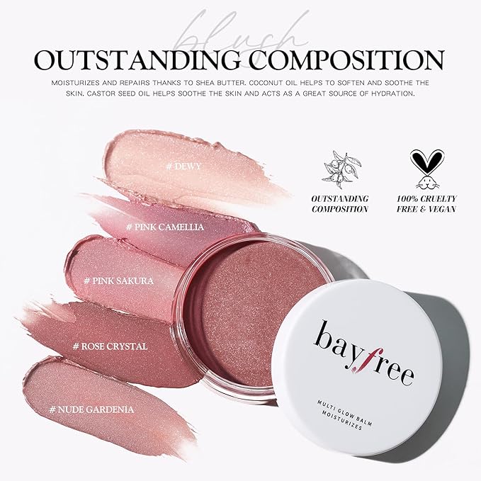 Multi Glow Balm, Cream Blush for Cheeks, Blush (Rose Crystal) 0.63 Oz
