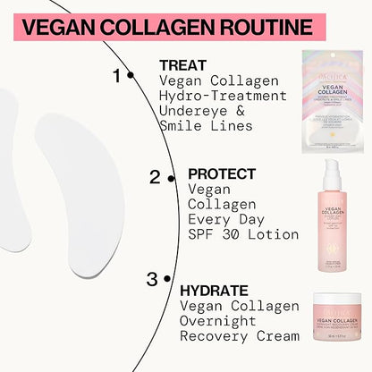 Pacifica Undereye & Smile Mask Set – Vegan Collagen Hydro Treatment with Hyaluronic Acid, Hydrating for Dark Circles, Dry & Combination Skin, Vegan & Cruelty-Free, 2 Pieces