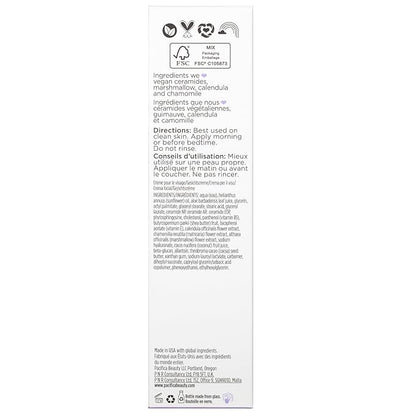 Pacifica Face Moisturizer - Vegan Ceramide Barrier Repair Face Lotion, Hydrating, For Dry Skin, Dermatologist Tested, Safe for Sensitive Skin, Fragrance Free, Vegan + Cruelty Free