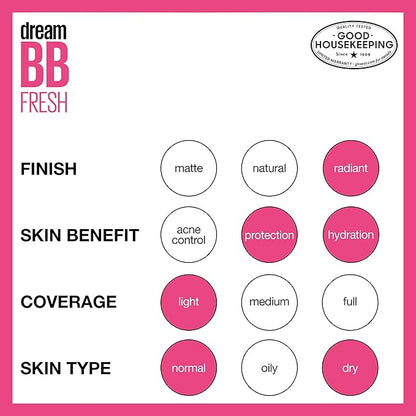 Maybelline Dream Fresh Skin Hydrating BB cream, 8-in-1 Fl Oz