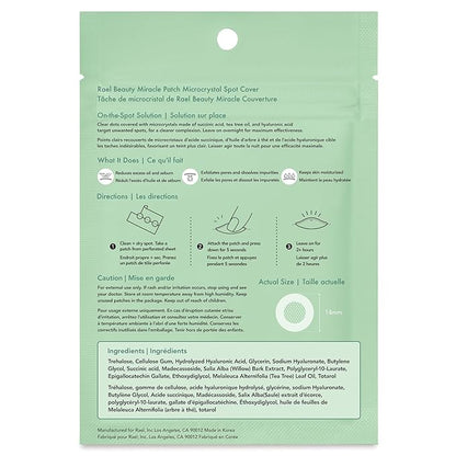 Rael Pimple Patches, Invisible & Microcrystal Spot Cover - Hydrocolloid Acne Patch for Face, Zit and Blemish, Breakouts, Vegan, Korean Skin Care (33 Count)