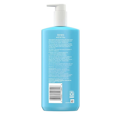 Neutrogena Hydro Boost Body Gel Cream With Hyaluronic Acid, Hydrating Body Lotion For Dry Skin, Fragrance-Free Hyaluronic Acid Moisturizer, 16 OZ