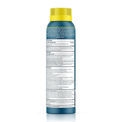 Oars + Alps Sunscreen Spray for Face & Body, SPF 30 Spray Sunscreen Infused with Vitamin C & Antioxidants, No White Residue, Water & Sweat Resistant, All Skin Types, Lightweight, Hydrating, 6oz, 2pk