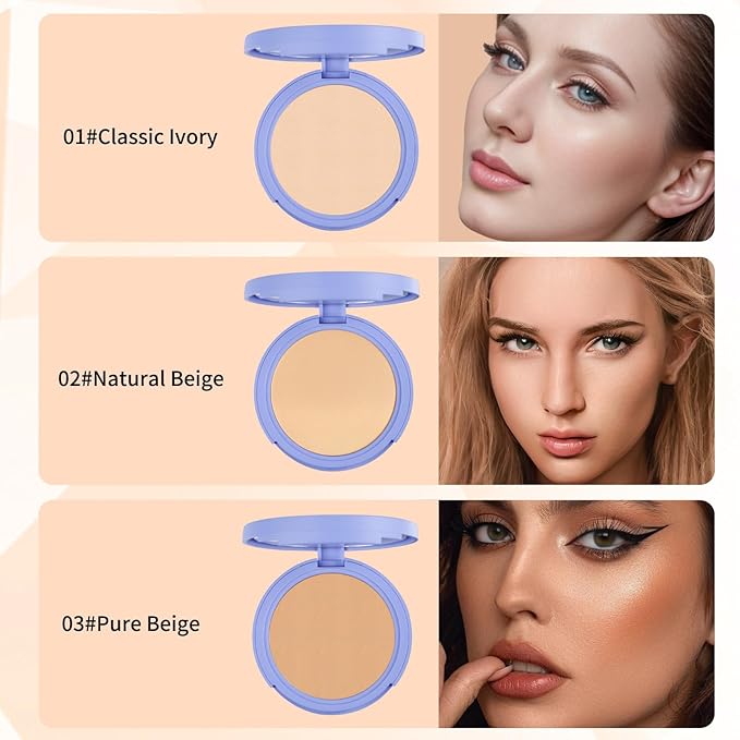 Oil Control Face Powder, Matte Smooth Setting Powder, (Nature BEIGE)
