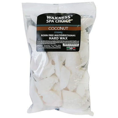 Waxness Spa Choice Rosin Free Multidirectional Hard Wax Coconut 2.2 lb / 1 kg