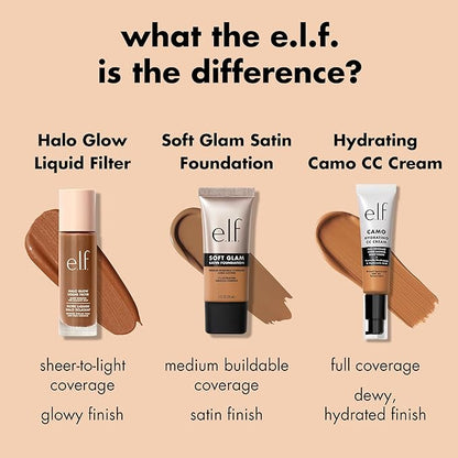 e.l.f. Soft Glam Foundation, Medium Coverage, Long-Lasting & Rich Cool