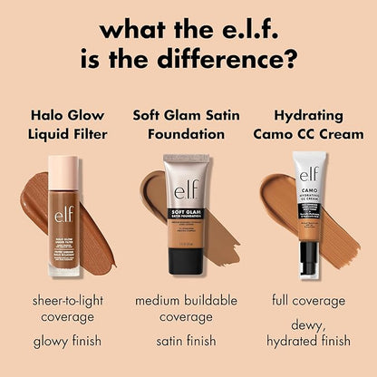 e.l.f. Soft Glam Foundation, Medium Coverage, Long-Lasting & Light Warm