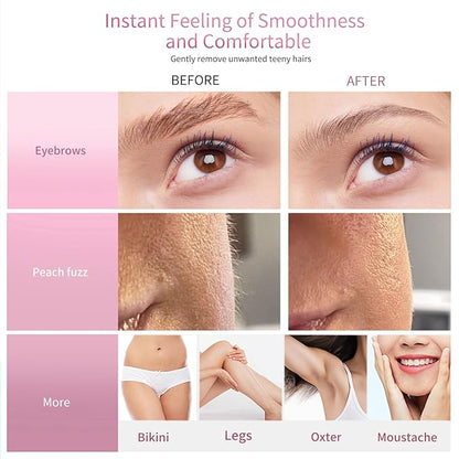 Dermaplane Razor, Face Razors for Women, Dermaplaning Tool for Women Face, Remove Facial Hair and Perfectly Shape Brows, with Protective Cover, 5 Count, Pink