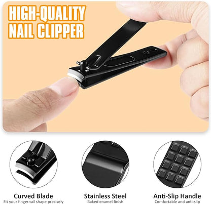 Yougai Tweezers Set, 9 Pcs Tweezers and Nail Clippers Kit for Facial Hair Women with Travel Case, Professional Stainless Steel Eyebrow Tweezer Kit Great Precision Tweezers for Daily Beauty Tool