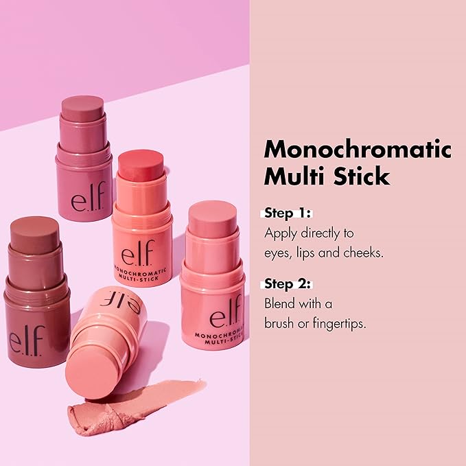 e.l.f. Monochromatic Multi Stick, Luxuriously Creamy & Blendable Cherry, (5g) 0.17 Oz
