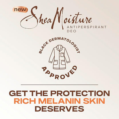 SheaMoisture Antiperspirant Deodorant Stick Moisturizing Raw Shea Butter & Hyaluronic Acid 2 Count for 48HR Sweat & Odor Protection with No Parabens & No Mineral Oil 2.6 oz
