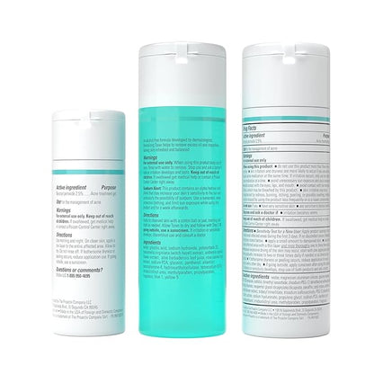 Proactiv 3 Step Acne Treatment w/ Pimple Patches - Benzoyl Peroxide Face Wash, Repairing Acne Spot Treatment for Face and Body, Exfoliating Toner - 90 Day Complete Acne Skin Care Kit + Pimple Patches