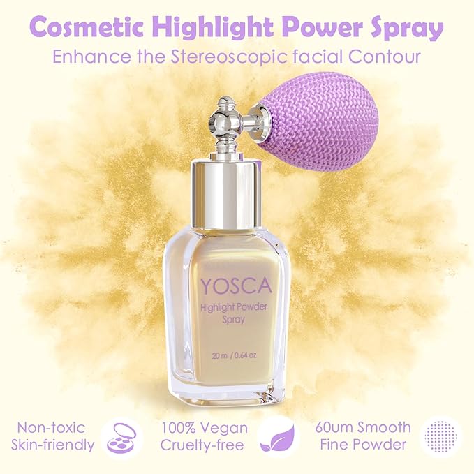 Highlighter Powder Spray, 20ML Cosmetic Grade High Gloss 20ML