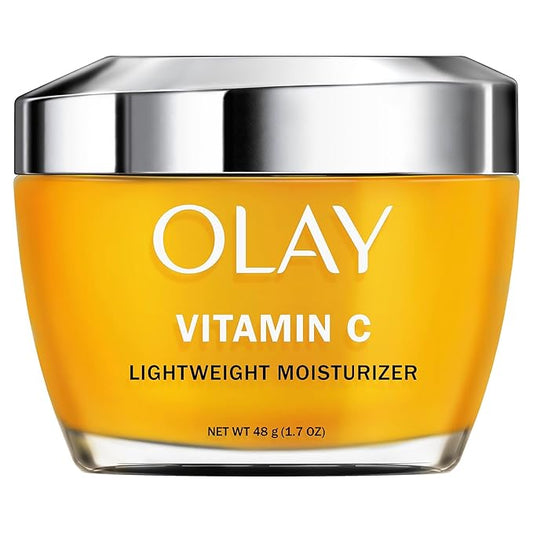 Olay Vitamin C Face Moisturizer, Brightening Cream for Women, Instant Hydration, Evens Tone, Dark Spot & Hyperpigmentation Reduction, Glowing Skin Care - Niaciniamide, Lactic Acid, 1.7 Oz