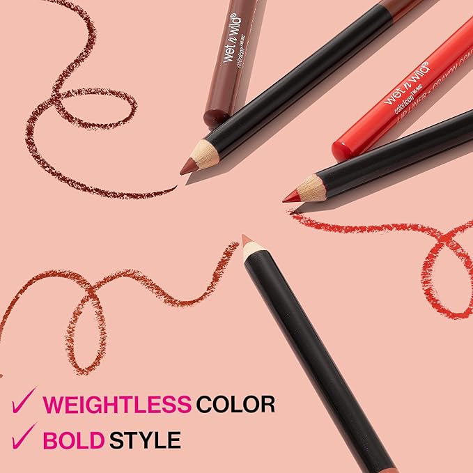wet n wild Lip Liner Pencil Color Icon Lip Color Makeup, Brown Willow,