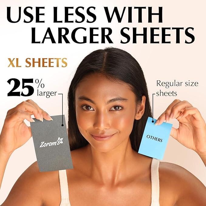 Natural Oil Blotting Sheets for Face with Bamboo Face