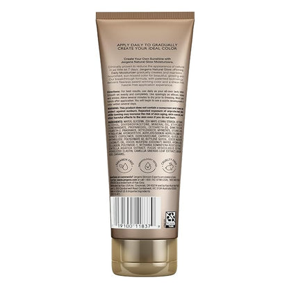 Jergens Natural Glow +FIRMING Self Tanner, Sunless Tanning Lotion for Fair to Medium Skin Tone, Anti Cellulite Firming Body Lotion for Natural-Looking Tan, 7.5 Ounce