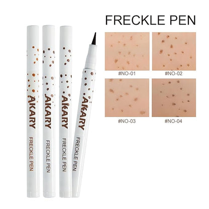 AKARY Freckle Pen Professional Lifelike Face Concealer Point Light Brown)