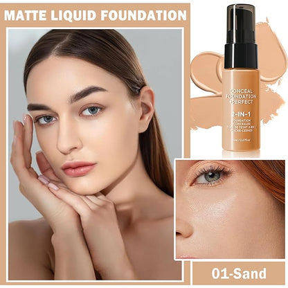 Concealer Full Coverage Foundation for Mature Skin,Oil Control