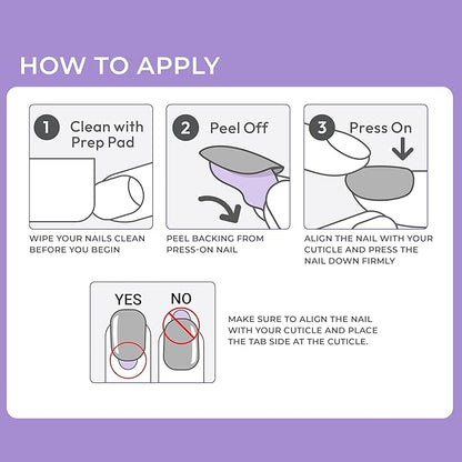 KISS imPRESS No Glue Mani Press-On Nails, Design, 'As It Was', Neutral/green, Medium Size, Almond Shape, Includes 30 Nails, Prep Pad, Instructions Sheet, 1 Manicure Stick, 1 Mini File