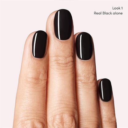 Dashing Diva One Gel Color & Magnetic Topper Duo - 8Ball - Real Black & Iridescent Glitter Topper - 3-in-1 Base Coat, Nail Color & Top Coat - Gel Nail Polish Set