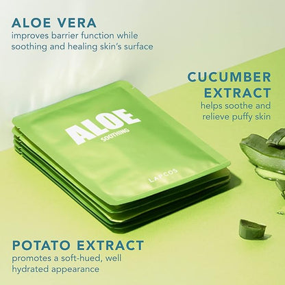 LAPCOS Aloe Sheet Mask, Daily Face Calm