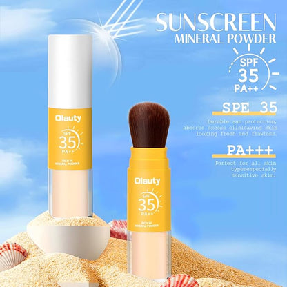 Mineral Sunscreen Setting Powder, Translucent Oil Natural Matte Skinp (Medium#2)