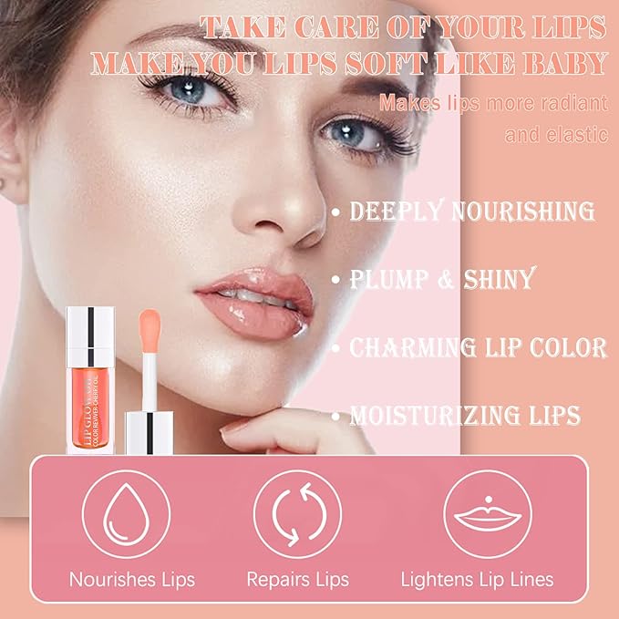 Lip Oil Hydrating Tinted Lip Balm,