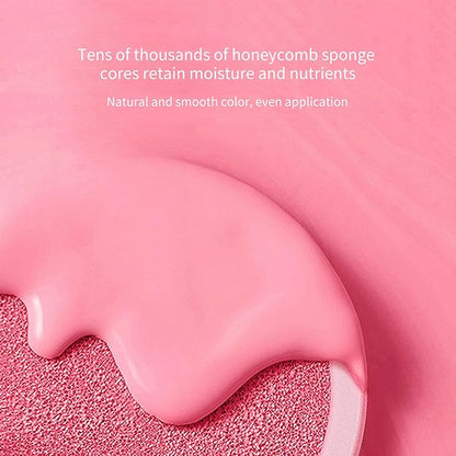BLUE LOVE Cushion Liquid Blush - Silky Cheek Tint with Mirror, Natural Enhancer for a Radiant Finish, Contours & Highlights for Effortless Elegant (03 Pink Peony)
